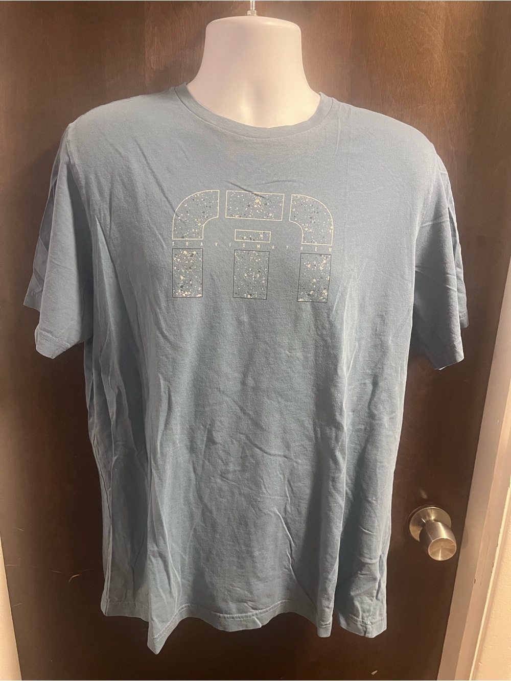 TravisMathew Mens XL Stellar Blue Splatter Print Icon Graphic Tee T Shirt